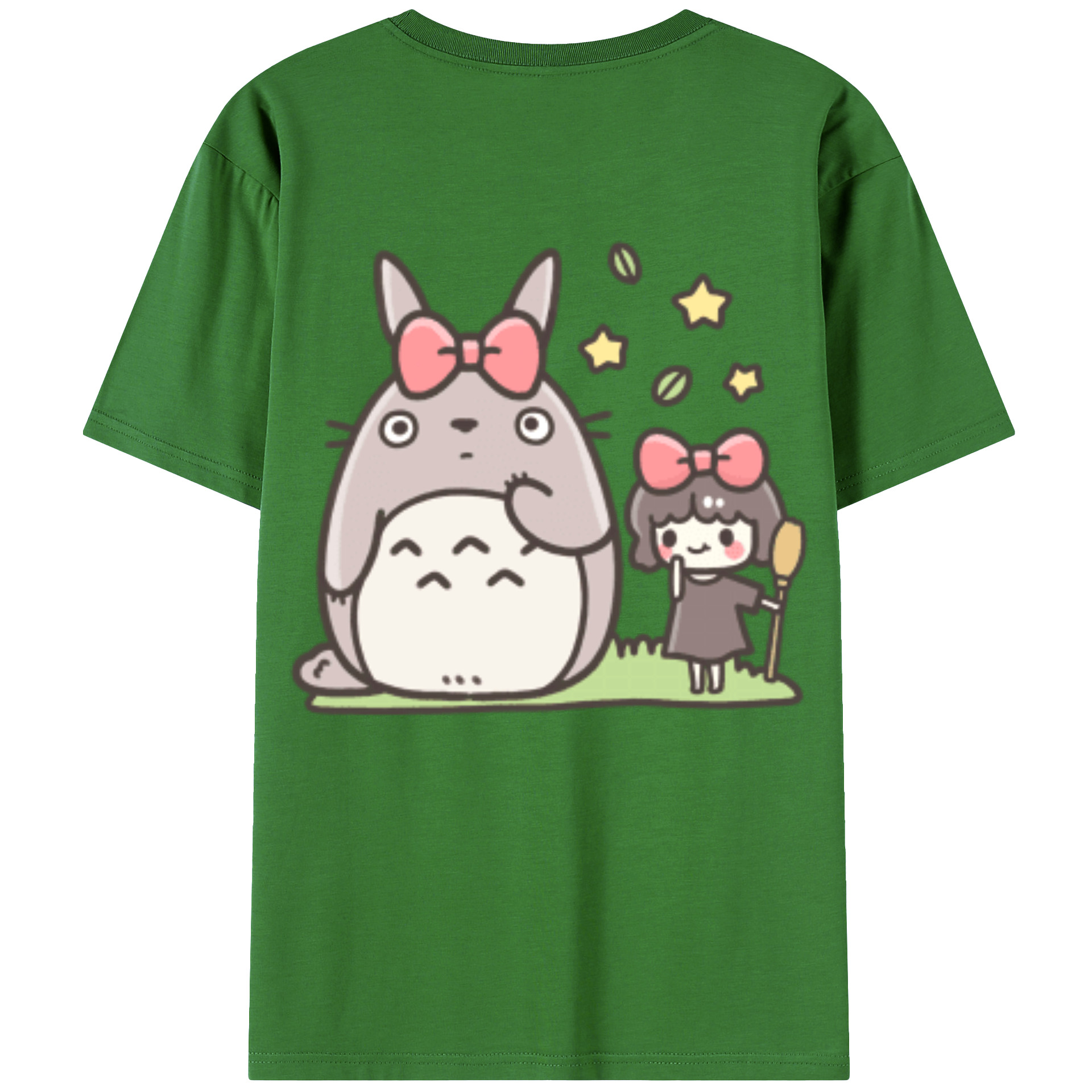 （画像用） となりのトトロ 草壁メイ 草壁サツキ My Neighbor Totoro Satsuki Kusakabe Mei Kusakabe レディース半袖Tシャツ(バックプリント)